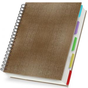 Yarotm Bloc Note A4 Spirale - Cahier Spirale Petits Carreaux 5mm et 120 Feuilles en Papier Crème 100GSM - Carnet Journal au Format A4 avec Couverture Rigide pour Bureau, Marron (Droking, neuf)