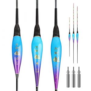 Taozoey Flotteur de Pêche LED, 3 Pièces Bouchon de Pêche, Flotteur de Pêche Lumineux, Haute Sensibilité Flotteur, Bouée de Pêche Convient pour La Pêche de Nuit(Emballage de Tuyaux en PVC) (XHYUN, neuf)