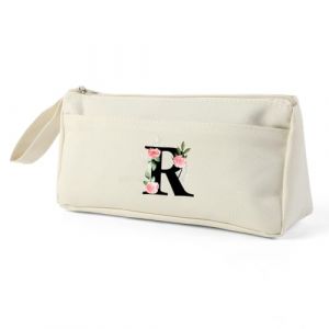 Blisswave Trousse Double Compartiment Originale, Personnalisé de A à Z avec Nom, Trousse Scolaire Simple, Moderne et Élégante, comme Cadeau pour Les Enseignants, Les Élèves, Les Collègues, Les Sœurs (xianyuanyuandianzishangmaoyouxiangongsi, neuf)