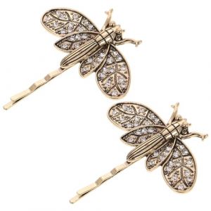 CAXUSD 2pi&egrave;ces &Eacute;pingles &agrave; Cheveux Vintage Forme De Libellule Accessoires D&eacute;coratifs Pour Femmes Pinces &Eacute;l&eacute;gantes Pour Cheveux (Mamapur, neuf)