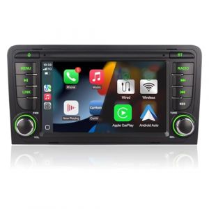 Carplay/Android Auto pour Audi A3 8P S3 RS3 2003-2012 Autoradio Bluetooth/FM/AM RDS (yinzhigangeu, neuf)