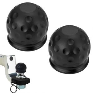 WQNNQW 2 Pcs Cache Boule Attelage,Cache Boule Attelage Voiture,Protection Boule Attelage,Couverture &Agrave; Boule D'attelage Remorque,pour Remorques,Voitures,Camions,Camping-Cars(Noir) (YunLangShiJiu, neuf)