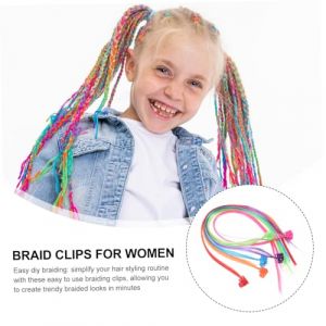 FOYTOKI 48 Pièces Braided Hair Extensions For Non Slip Fancy Hair Clips For And Vibrant Accessories And Everyday Styling (Wyn White, neuf)