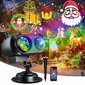 D&eacute;coration No&euml;l,MOSSNDAR Projecteur No&euml;l Ext&eacute;rieur,96 Motifs 8 Th&egrave;me 10 Couleurs Effet,Projecteur LED No&euml;l Int&eacute;rieur avec T&eacute;l&eacute;commande,&Eacute;tanche Lampe Projecteur pour F&ecirc;te Cotillons Nouvel An,Cadeau (Forde EUR, neuf)