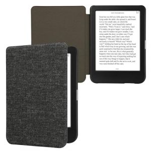 kwmobile Coque Liseuse Compatible avec Kobo Clara BW/Colour - Coque avec Rabat Magn&eacute;tique en Tissu Textile pour Liseuse &Eacute;lectronique (SX-Commerce, neuf)