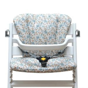 Blausberg Timba Lot de coussins d'assise lavables pour b&eacute;b&eacute; Safety 1st chaise haute &ndash; Prairie fleurie Bleu/beige (Blausberg, neuf)
