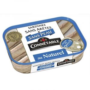 CONNETABLE - Sardines Sans Aretes Au Naturel 98G - Lot De 4 (IC-Boutique, neuf)
