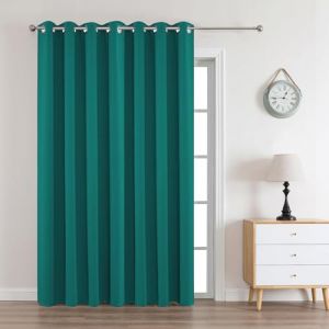 Joydeco Rideau Occultant Taille Personnalisée, Rideau Thermique Isolant Bleu Paon Anti Chaleur Tenture Opaque à Oeillet Isolation Lumiere Anti UV Decoration Chambre Maison Salon Intérieur (joydeco, neuf)
