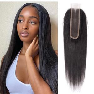 Arenshxc 2x6 Lace Closure Bresilienne Cheveux Humain Closure Bresilienne Lisse Straight Swiss Lace Free Part With Natural Hairline Baby Hair 150% Density 18 Zoll (Arenshxc, neuf)