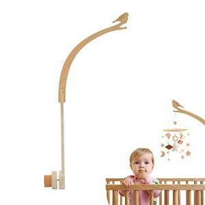 Promise Babe Baby Mobile Support Bois Oiseau Design pour Lit B&eacute;b&eacute;, Table &agrave; langer Parc DIY B&eacute;b&eacute; Mobile Support Rack Pour Suspension Bo&icirc;te &agrave; musique Carillons Clochette de lit Baby Crib Holder Bird (Best for baby, neuf)