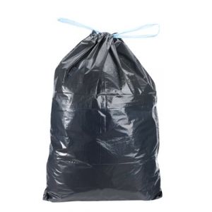 500 ex Sac Poubelle 30 Litres Qualité Pro Noir Fermeture à Lien Coulissant Poignées Coulissantes, Ultra Résistant, Anti-Fuites Adapté pour poubelle ronde ou carrée, Recyclable Normes CEE 50 x 65 cm (solutions-imprimerie, neuf)