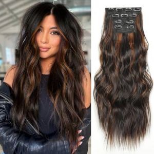 YDDM Extension Cheveux Naturel Clip Invisible Extension a Clip Cheveux Naturel Bouclé Extensions de Cheveux Extension Rajout Cheveux Clip Naturel Clip (YDDM Hair, neuf)