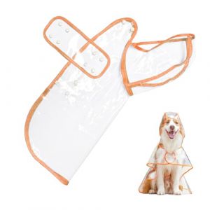 Poncho de Pluie pour Chiens, Manteau Imperméable pour Chien, Poncho D'extérieur pour Chiot Réglable, Ajustable, pour Chiens de Différentes Tailles et Formes (Transparent) (Fayemoon, neuf)