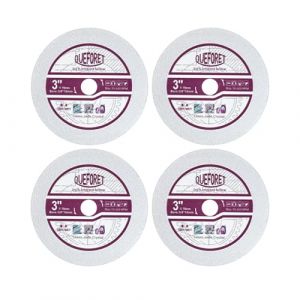 QUEFORET Disques Diamant Verre 75mm 4 Pièces - Disques à Tronçonner pour Verre Jade Cristal Bouteilles de Vin, avec un Alésage de 10mm (Queforet Tools, neuf)
