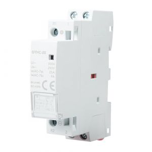 Jadeshay Contacteur Jour Nuit Chauffe Eau Contacteur AC Domestique Module de Contacteur AC Domestique 2P 25A 2NO AC250V 50Hz 35mm Montage sur Rail DIN (Omykou, neuf)