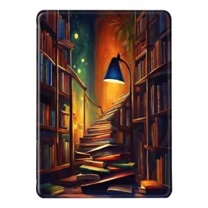 Coque Kindle Paperwhite 10e Génération 2018 Cuir Flip Silicone Etui Ultra Mince Auto Veille Réveil Case Librairie Forêt Amour de Canapé Motif PU + TPU Protection Housse pour Kindle Paperwhite 4 (5) (SGKITM, neuf)