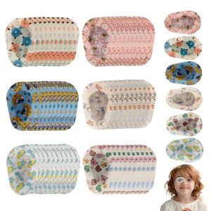 60 PCS Cache Oeil Enfant Multicolore Cache Oeil AdhéSifs Cache Oeil AdhéSifs Cache-Yeux AdhéSifs pour Enfants Filles Garçons Yeux Paresseux et Blocage de la Lumière (DJT2024, neuf)