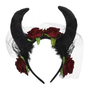 Hemobllo Accessoires de cheveux &agrave; cornes gothiques de cheveux rose rouge d&eacute;coration de f&ecirc;te Devil Cosplay bandeaux d&eacute;coratifs bandeau cornes de d&eacute;mon (pattobold, neuf)