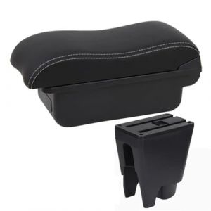 UJNHEQ Accoudoir de Voiture Bo&icirc;te De Magasin D'accoudoir Automatique, Bo&icirc;te De Rangement D&eacute;di&eacute;e Aux Pi&egrave;ces De R&eacute;novation, Accessoires De Voiture pour Peugeot 107(A3 White Line No USB) (JIEMEITRADING, neuf)