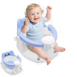Siège de Bain pour Bébé à Partir de 6 Mois – Siège de Bain Bébé Siège Antidérapant avec 4 Ventouses Puissantes | Boucle de Sécurité, Siège de Bain Ergonomique pour Douche ou Baignoire (SILVER LION Limited, neuf)