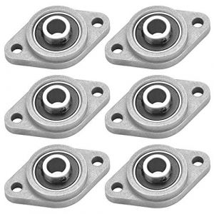 XAVSWRDE 6 PCS KFL08 Palier de Bride 8mm en Alliage de Zinc et Acier Paliers a Semelle Bloc Roulement à Bride Rhombique Portant Bloc D'oreiller pour Machines Série KFL Systèmes de Convoyage (HUIDASHENGSHANGWU, neuf)