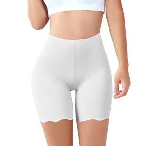 Panty Femme Cycliste Short Anti Frottement Cuisse Boxer sous Robe De Sécurité avec Dentelle sous-Vêtements Culottes Caleçon Shorty Jupe Leggings Sport Taille Haute pour Femmes (Blanc, XL) (shiejeyxj, neuf)