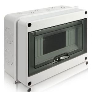 Royouzi Coffret Electrique Etanche, IP65 8-MODULES Ableaux &agrave; Disjoncteurs &eacute;Lectriques Boitier, Etanche Electrique Exterieur, Armoire de Contr&ocirc;le, Boitier de Jonction pour Utilisation &agrave; l'ext&eacute;rieur (SIZLECART, neuf)