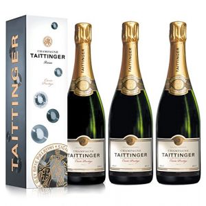 Lot de 3 Champagnes Taittinger Brut Cuv&eacute;e Prestige 75cl avec &eacute;tuis. (Vinaddict, neuf)