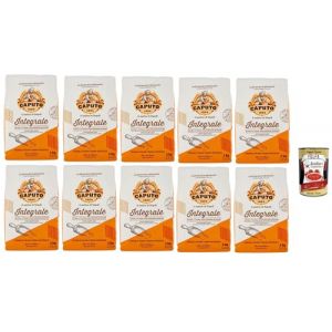 Molino Caputo farina integrale, farine de farine &agrave; grains entiers int&eacute;grale audace de farine compl&egrave;te de grain entier 10x 1 kg + Italian Gourmet polpa 400g (Italiaen Gourmet UK Ltd, neuf)
