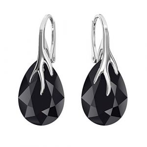 Boucles D'oreilles Femme Argent 925 - Bijoux Femme avec Boite Cadeau - &eacute;l&eacute;gantes et tendance Boucles d'oreilles pendantes - Optez pour les Cristaux en Forme de Goutte (Panda-Jewellery, neuf)