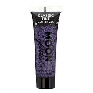 Moon Glitter - Gel brillant fin classique - 12ml - Violet - Pailleté pour visage. (NeonBeauty, neuf)