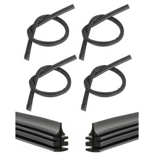 KEMUZ 4Pcs Caoutchouc D'Essuie-Glace Universel, Découpables Caoutchouc de Rechange, Lames D'essuie-Glace de Rechange En Caoutchouc, Caoutchouc Essuie Glace 700mm Pour tous les types de voitures (WEIWEIHAI, neuf)