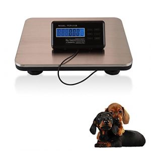 Balance vétérinaire 150 kg/0,05 kg - Balance numérique pour animaux et chiens - Écran LCD externe - Unité de pesée kg/oz/lb - Convient pour les animaux et les marchandises (TDkandt, neuf)