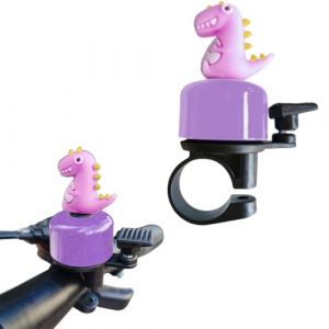 LEPGUYO Sonnette de V&eacute;lo Enfant Dino Violet - Sonnette Rigolote Sonore pour V&eacute;lo Scooter Tricycle, Cadeau Anniversaire F&ecirc;te des Enfants (JIANG JUNNAN UK STORE, neuf)