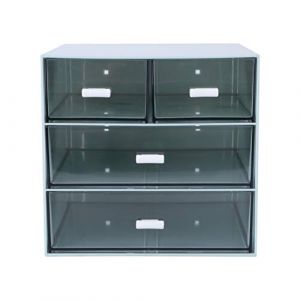 NOLITOY 1Pc Box Dather Makeup Board Panier De Rangement Noir Bodes De Rangement De Tissu Avec Tiroir De Couvercle Organisateur De Stockage Drawers De Rangement Cube Organisateur De Bacs (M.Meteorite, neuf)