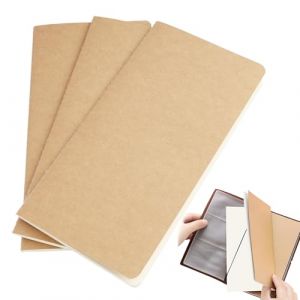 3PCS Travelers Notebook Recharges 21x11cm, Recharge de Papier Pour Journaux De Voyage Agendas Et Planificateurs en Cuir Carnet de Notes Agenda Organiseur (XianYuanLian, neuf)
