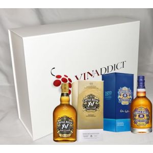 Coffret Découverte Vinaddict - whiskys Chivas - Chivas XV et Chivas 18 ans. 2 x 70 cl. (Vinaddict, neuf)