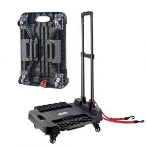 ZHJINGYU Chariot Pliant en Acier 100kg | 4 Roues Stable + Perche Télescopique | pour Lave-Linge, Meubles, Cartons Lourds - Déménagements, Maisons & Bureaux (ZHJINGYU, neuf)