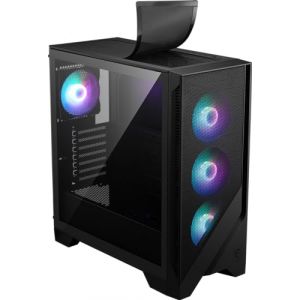 MSI MAG Forge 321R Airflow - Boîtier PC de Jeu de qualité supérieure - Panneau latéral en Verre trempé - Ventilateurs ARGB 120 mm - Support de Refroidissement Liquide jusqu'à 360 mm - Panneau Avant (The Full-Cart, neuf)