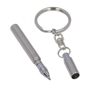Jectse Stylo R&eacute;tractable en Acier Inoxydable, Mini Porte-cl&eacute;s T&eacute;lescopique, Id&eacute;al pour un Usage Quotidien (Luccxx, neuf)