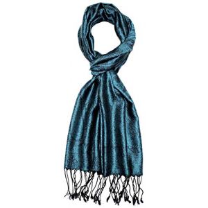 Lorenzo Cana &Eacute;charpe de luxe pour homme - Jacquard tiss&eacute; - 100 % soie - Motif cachemire - &Eacute;charpe en soie - Multicolore - 70 x 190 cm, 70 x 190 cm (LORENZO CANA, neuf)