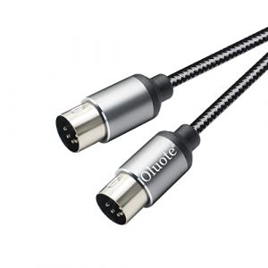 Oluote Câble MIDI Câble MIDI DIN 5 Broches Fiches DIN 5 Broches Câble MIDI Mâle vers Mâle Compatible Avec Clavier MIDI, Synthé Clavier, Synthé Rack, échantillonneur(5m) (Oluote world line LTD., neuf)