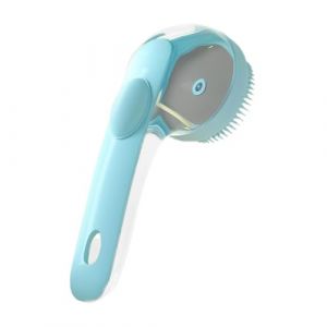 Dog Brush, Shampoo Comb Scrubber, 3.35x3.35in Gentle Massage Handle, Authentic Puppy Soft Bristles Design, Pet Grooming Brush for Short and Long Hair Dogs (Seyeko, neuf)