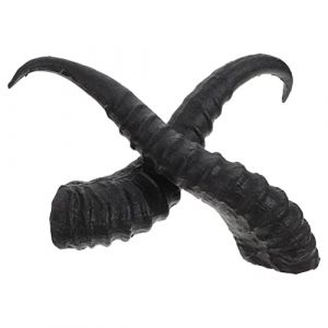 Warmhm 1 Paire De -Tête En Cornes D'Halloween Bois De Mouton Artificiels Bandeau De Costume En Cornes De Bricolage Pour Fête D'Halloween (Demetrius Rick, neuf)
