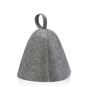 Bonnet de Sauna Chapeau de Sauna en Feutre Gris Bonnet de Douche Anti-chaleur pour Homme et Femme Protection de la T&ecirc;te (XIN-YUE, neuf)