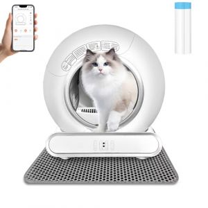 Litiere pour Chat Autonettoyante XXL Bac Litiere pour Chat Autonettoyante avec Contrôle APP Anti Pincement Litiere Automatique Tranquille Caisse Chat Litiere (Type B) (kaikainiupi, neuf)