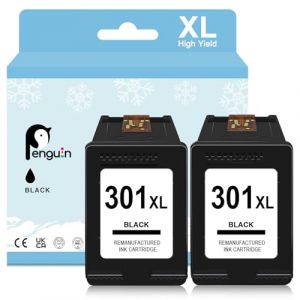 Penguin 301 XL Cartouches d'encre Remanufacturées pour HP 301XL pour HP Envy 4500 4502 4504 4507 5530 5532 DeskJet 1000 1010 1050 1510 1514 2050 OfficeJet 2620 2622 2624 4630 4632 4634 4636 Imprimante (Penguinink France, neuf)