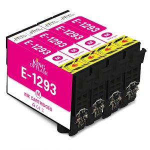 King of Flash NEUF imprimante compatible Cartouches d'encre Cyan, Magenta, Jaune, Noir pour Epson T1295 – Epson Stylus SX420 W, SX425 W, SX525WD, SX620FW, Office B42WD, BX305 F, BX305FW, DE, BX320FW, BX525WD, BX535WD, BX625FWD, BX635FWD, BX925FW, Qffice B