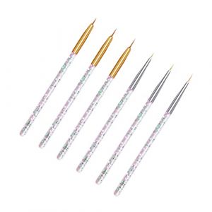 Mikinona 6 Pièces Ensemble de stylos à colorier outil manucure pour les ongles trousse clou brosse à ongles stylo de peinture d'art d'ongle fin stylo d'art d'ongle (Dawn Cedar, neuf)