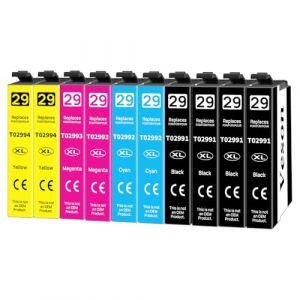 29XL Cartouches d'encre Compatibles pour Epson 29 XL avec Epson Expression Home XP-352 XP-342 XP-442 XP-452 XP-335 XP-345 XP-245 XP-235 XP-247 XP-255 XP-432 XP-435 XP-445 XP-455 XP-355 (Lot de 10) (Evelyy, neuf)